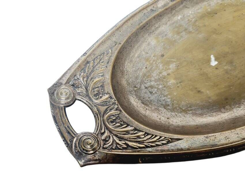 Art Nouveau glass plate from the Austro-Hungarian Empire, 1900s.