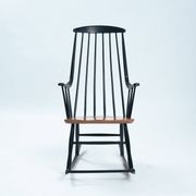 Fauteuil à bascule danois Lena Larsson Grandessa du milieu du siècle, années 1950