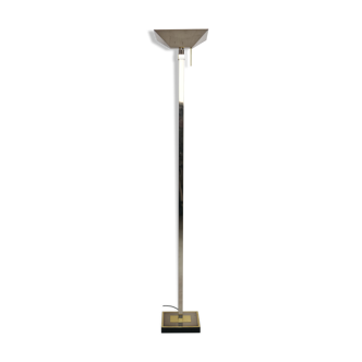 Floor lamp in gilded brass