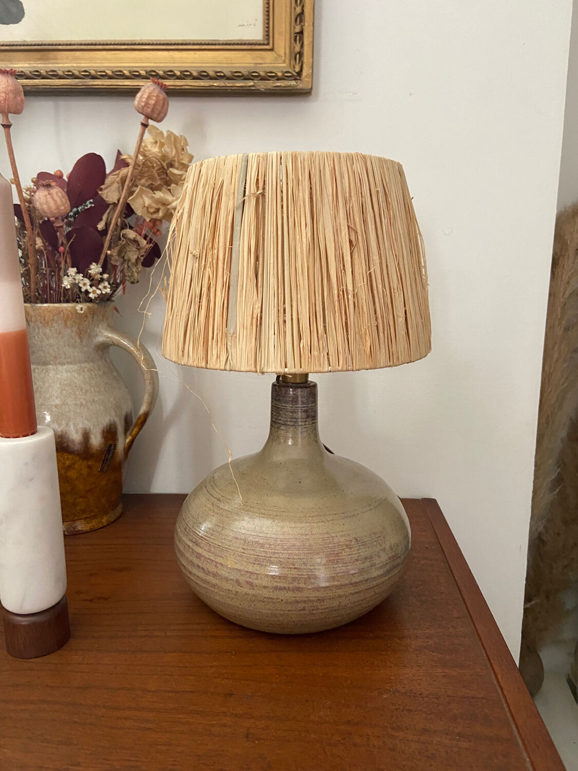 Ceramic lamp by Jean Pierre Gasnier vintage