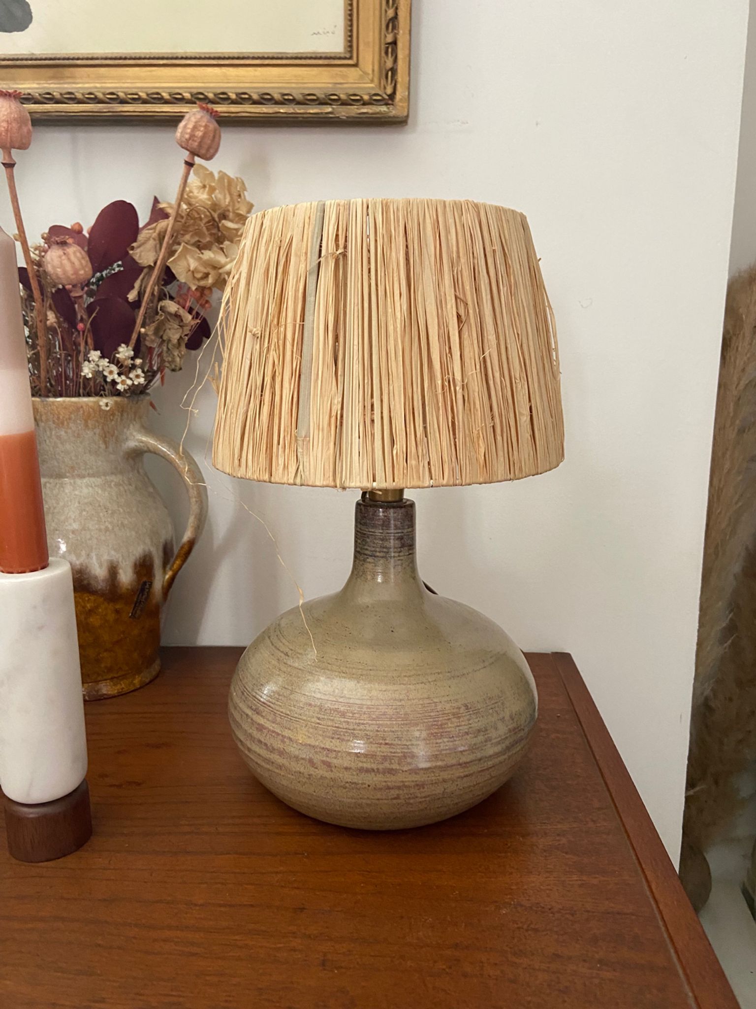 Ceramic lamp by Jean Pierre Gasnier vintage