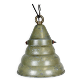 Green Industrial Aluminium Hanging Lamp, 1970s