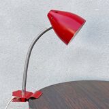 Vintage red hala zeist clamp spot lamp