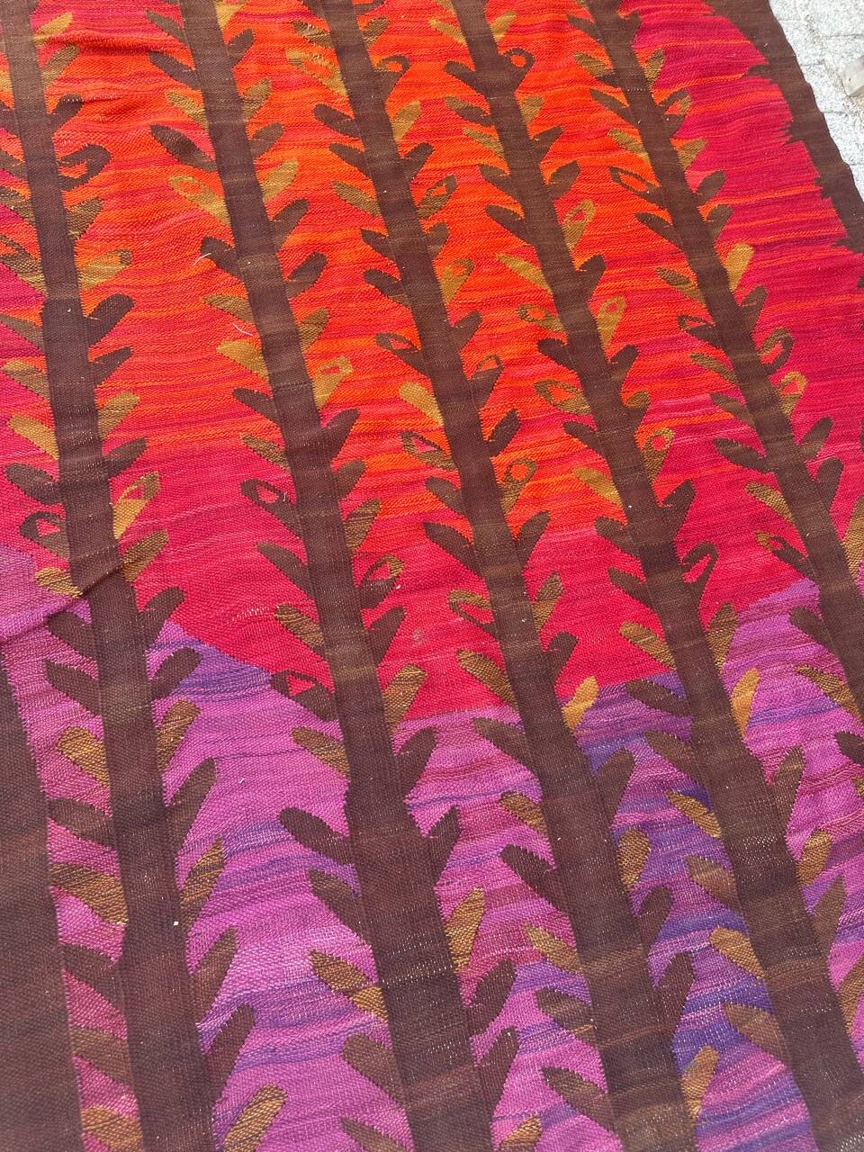 Vintage scandinavian rug from the 70s, hand-woven