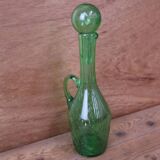 Green bubble glass carafe in Biot style