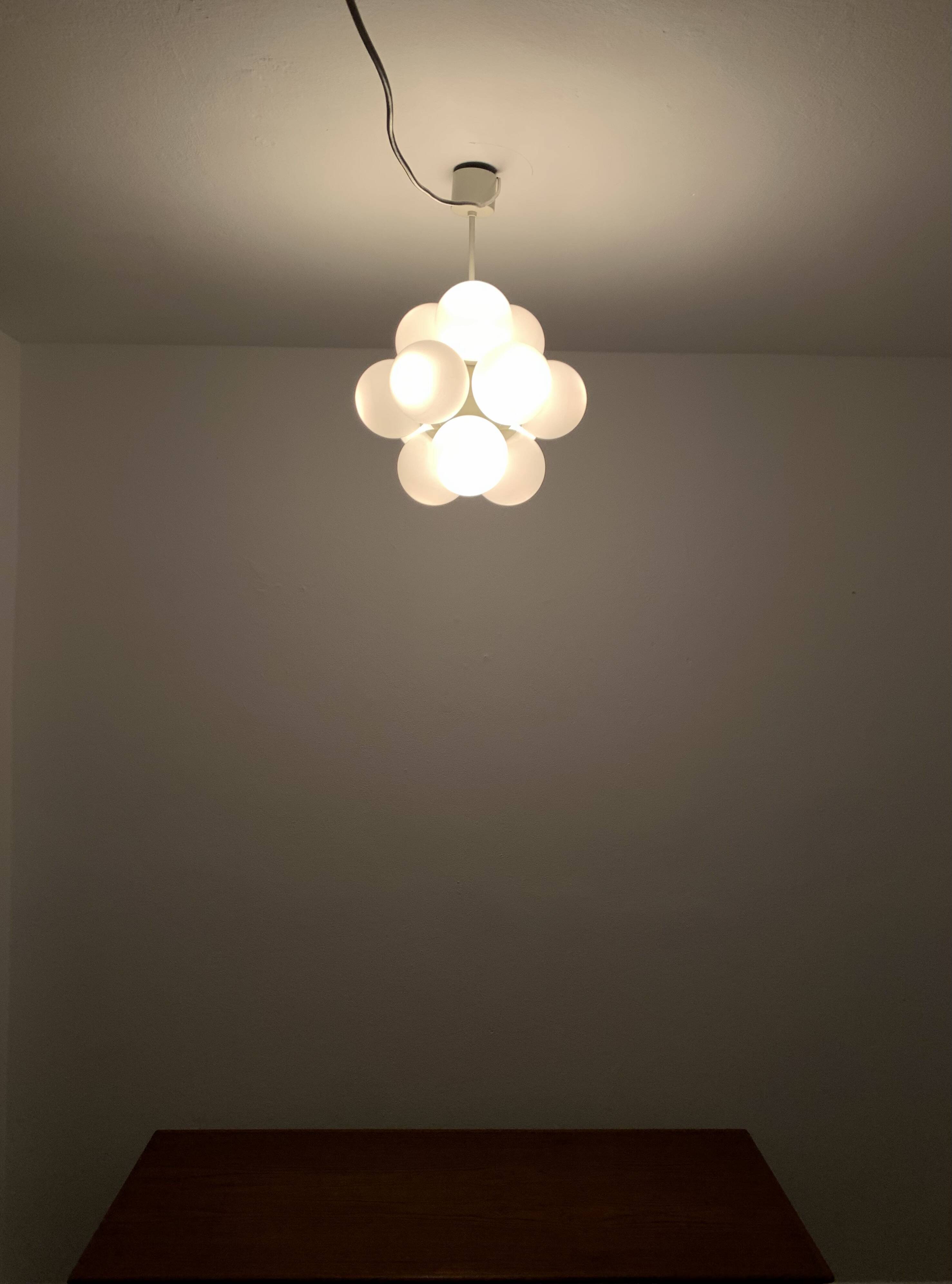 Opaline Sputnik Chandelier by Kaiser Leuchten