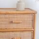 Vintage rattan chest of drawers