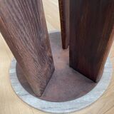 Table d’appoint bois et marbre