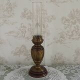 Lampe à poser en bronze et verre, Art Nouveau