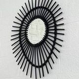 Rattan sun mirror