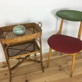 Side table or rattan and canning service