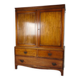 Cabinet en acajou anglais de presse à linge du début du 19e siècle, vers 1820-1840