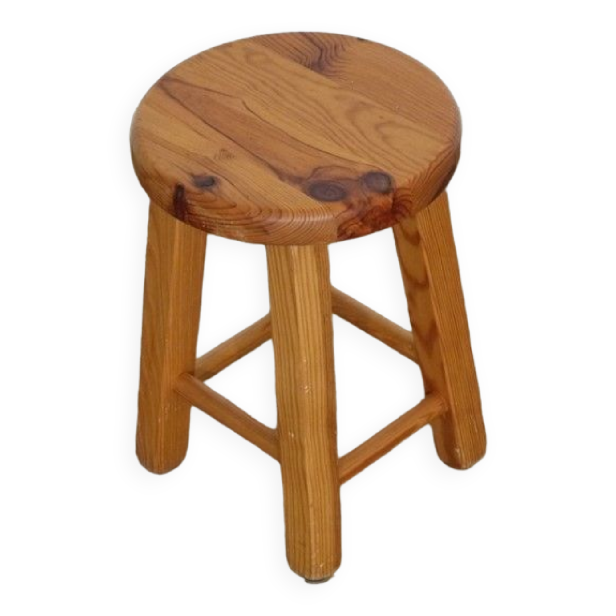 Vintage pine stool 1970