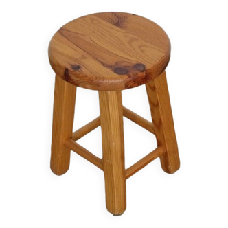 Vintage pine stool 1970