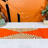 Tapis orange maroccain en laine 150cmx250cm
