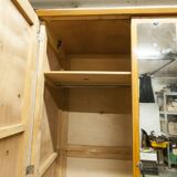 1950s Parisian wardrobe with mirror, 135 x 19 cm