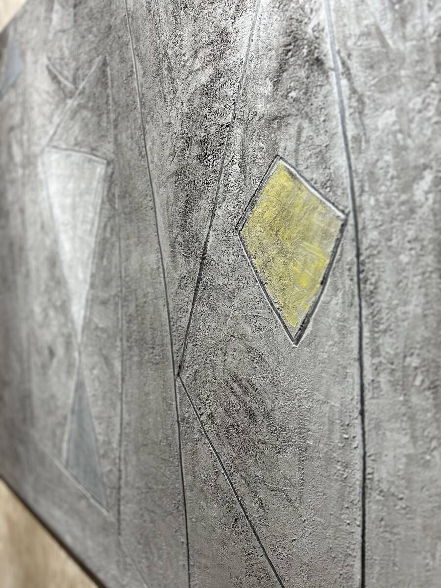 Georges Ferrato - Brutalist painting Cement on canvas