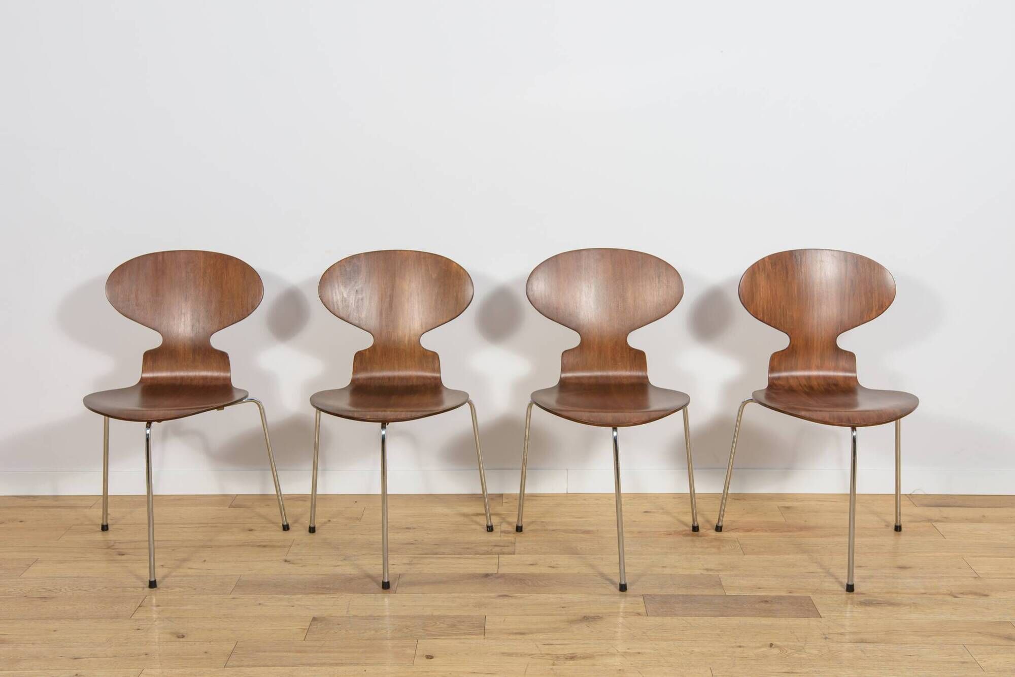 Mid-Century Model 3101 Ant Dining Chairs by Arne Jacobsen for Fritz Hansen, Denmark, 1970s, Set of 4