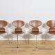 Mid-Century Model 3101 Ant Dining Chairs by Arne Jacobsen for Fritz Hansen, Denmark, 1970s, Set of 4