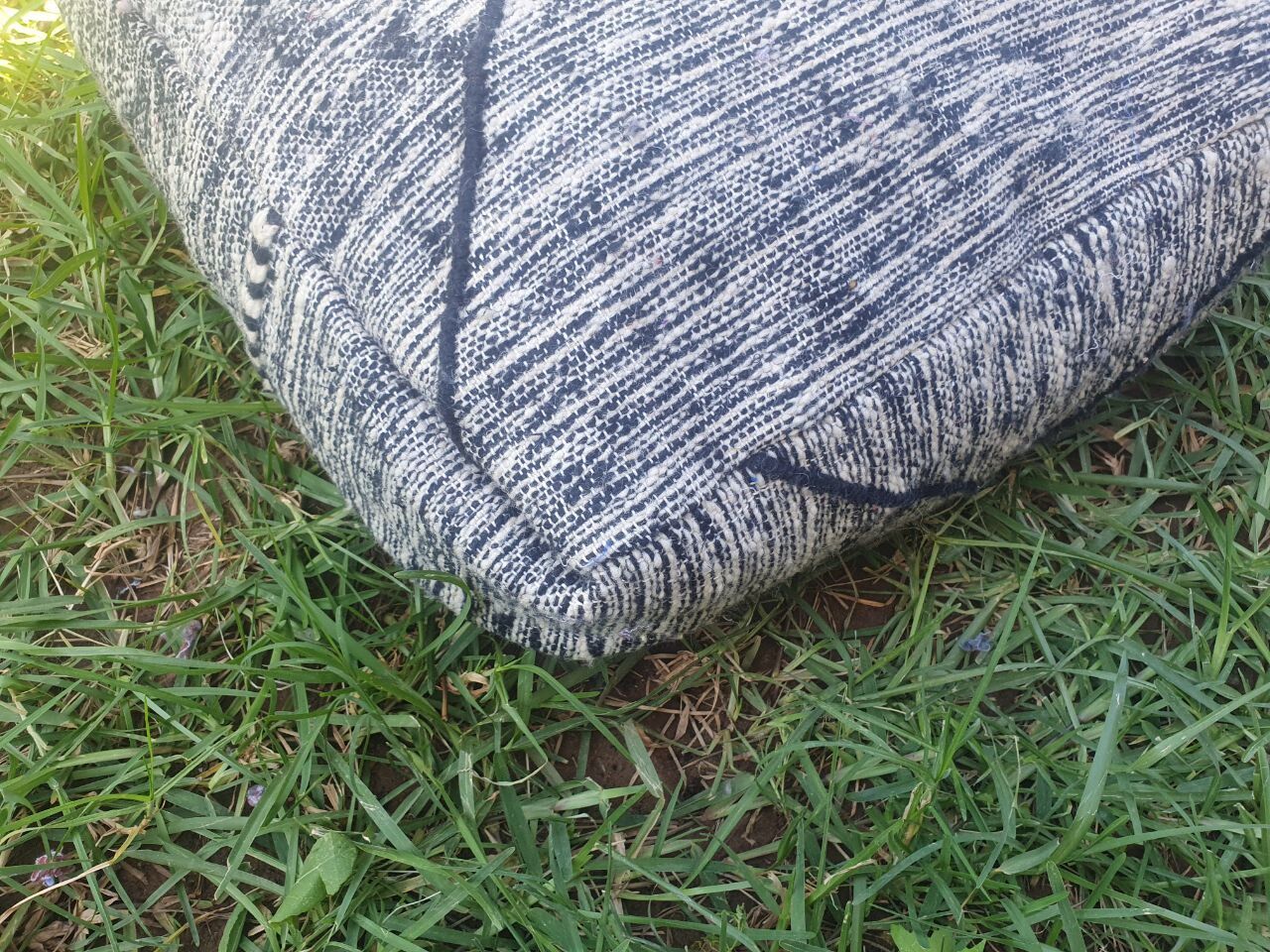 Moroccan carpet pouf