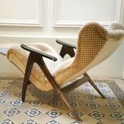 Fauteuil Wing chair à système de relaxation année 50/60