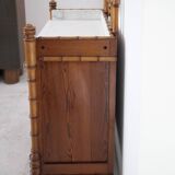 Late 19th century faux bamboo chest of drawers in pichepin
