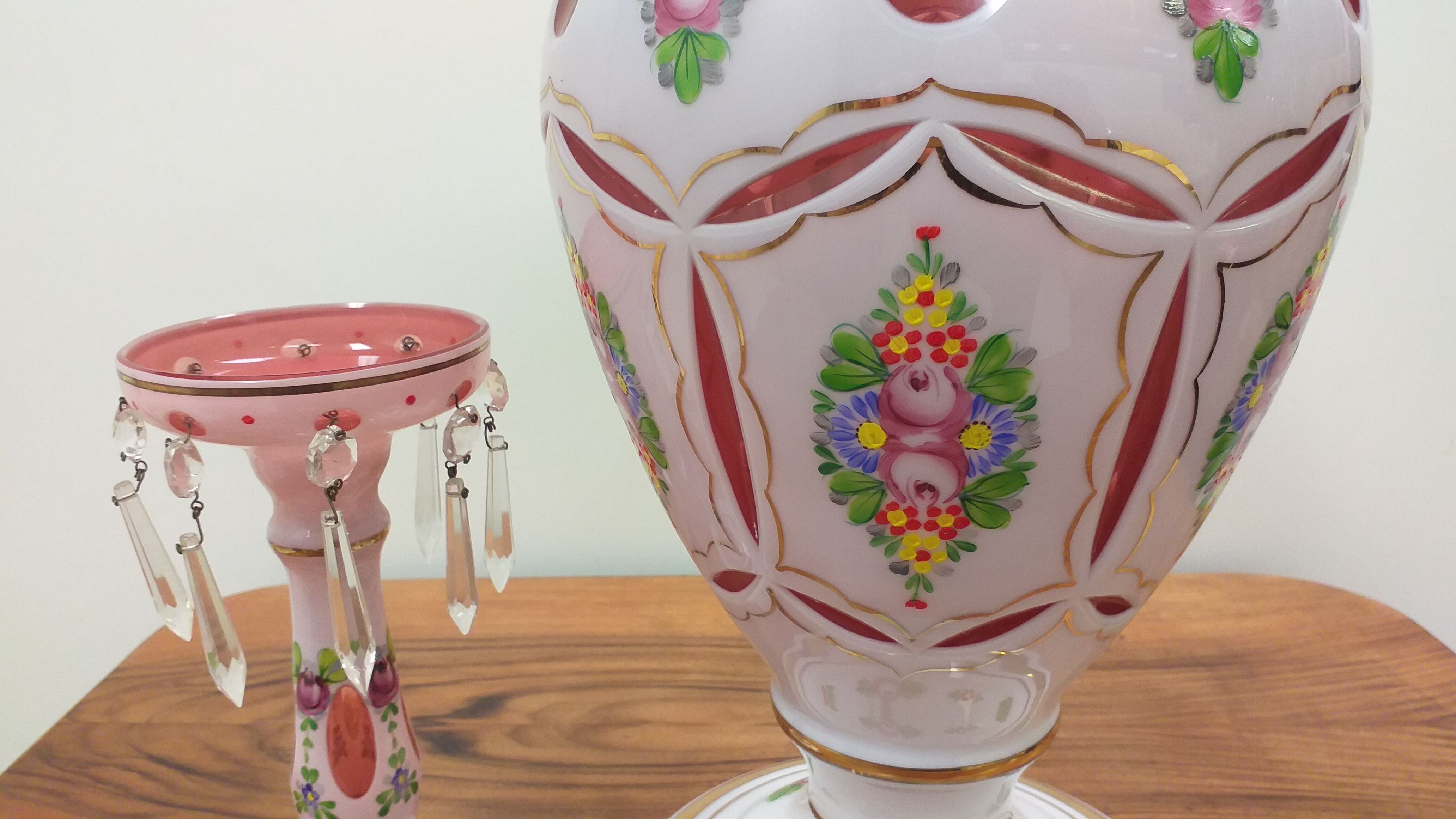 1960 vase and candlestick, Czechoslovakia