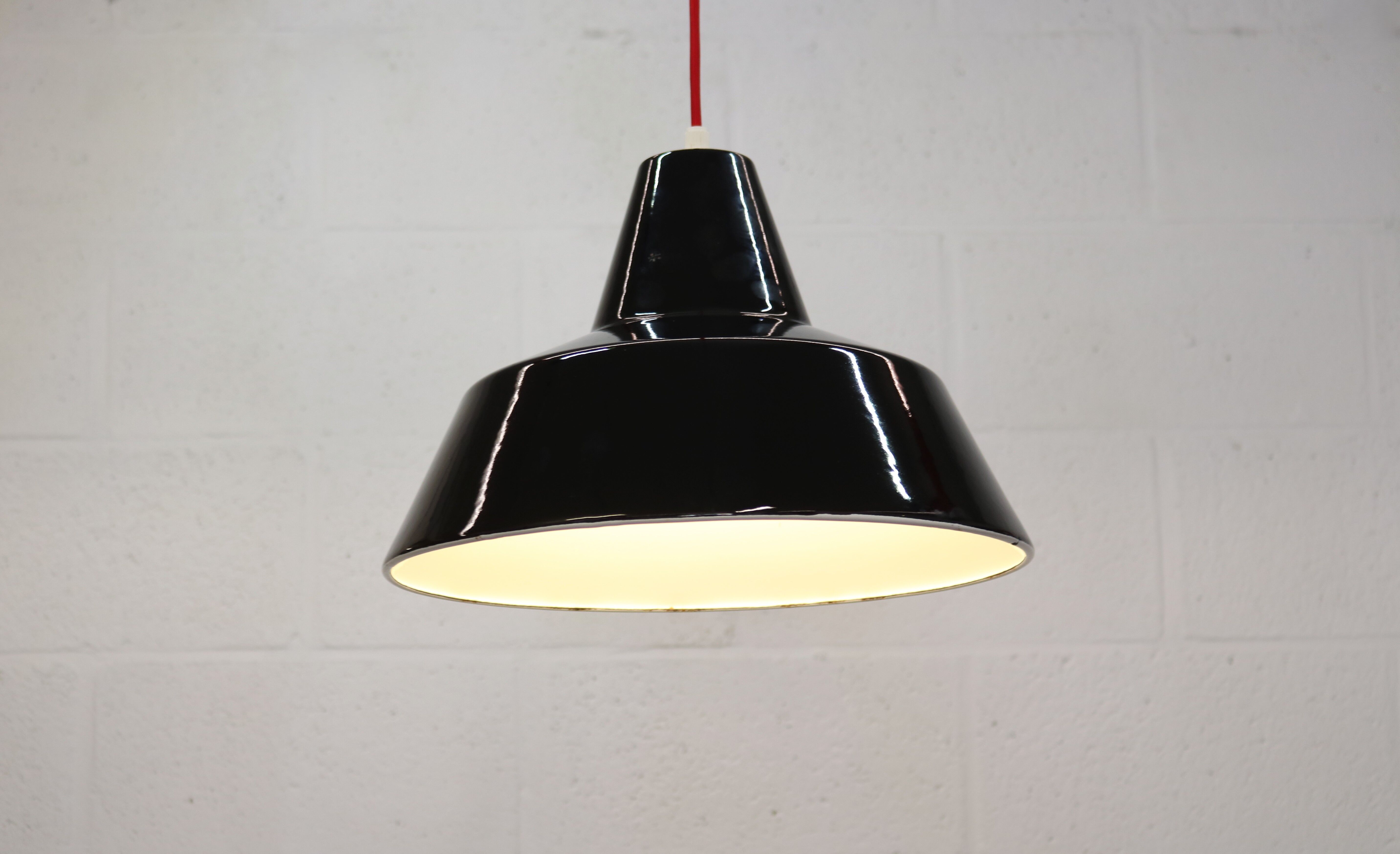 Danish industrial pendant lamp by **Louis Poulsen**, model **Vaerksteds**