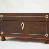Victorian rosewood jewellery box with tray