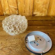 Vintage 1960s bubble glass ceiling light.