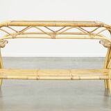 vintage rattan coffee table by Rohé Noordwolde from the 1950s