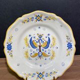 Earthenware plate decorated with winged character decoration in Nevers style, Auxerrois