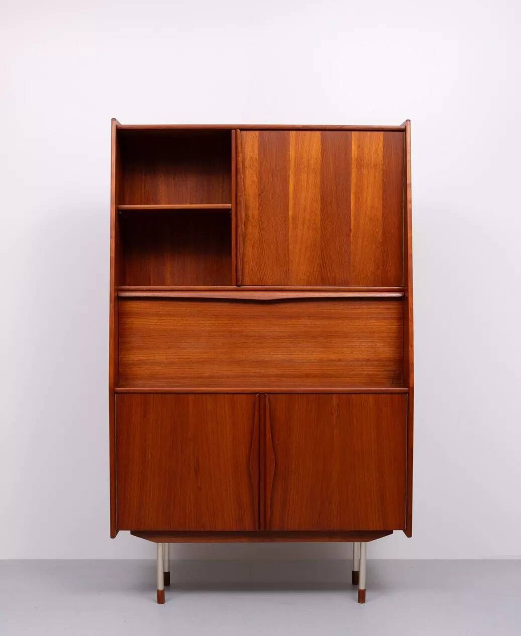 Meuble et bureau/bar en teck danois, par Arne Vodder, années 1960