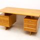 Writing desk, mid-century beechwood, 1970s, Czechoslovakia