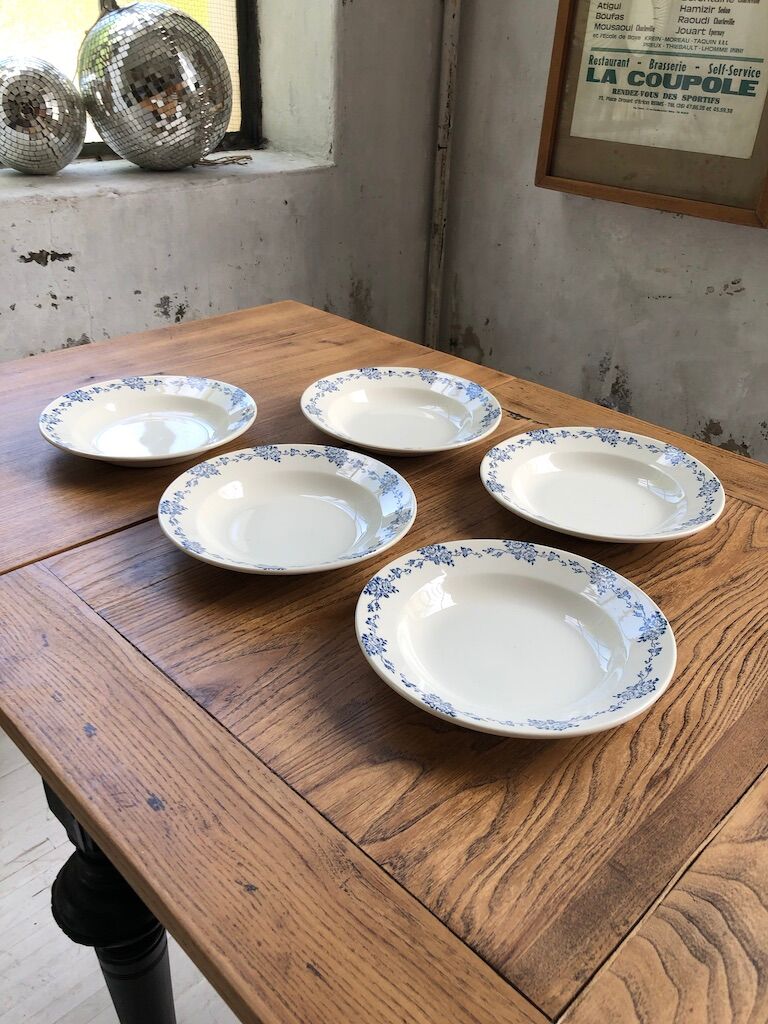 Set de 5 assiettes faïencerie des Chères