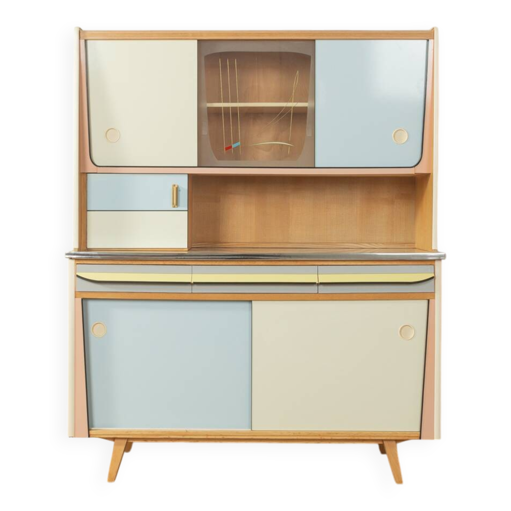 Charmant meuble de cuisine deux pièces des années 1950