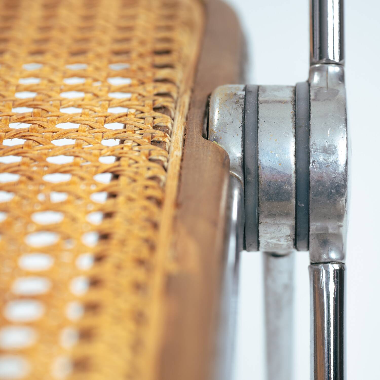 Castelli Plia wicker folding chairs Giancarlo Piretti, set of 8