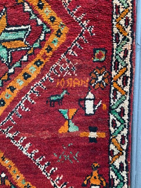 Moroccan berber wool rug 130x76cm