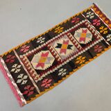 Ancien chemin de kilim étroit turc 122x51 cm shabby chic, kelim vintage
