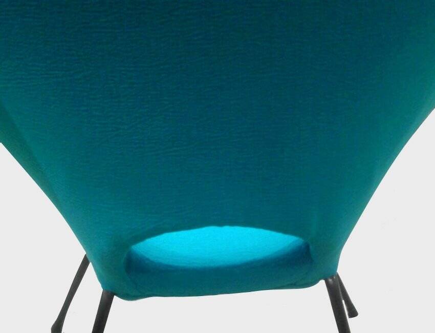 Turquoise & Green Armchairs, 1960s, Set of 2