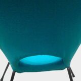 Turquoise & Green Armchairs, 1960s, Set of 2