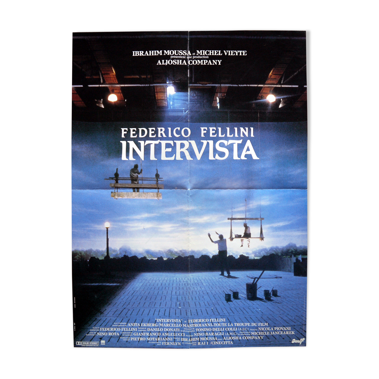 Original cinema poster "intervista" fellini