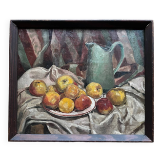 Still life with apples