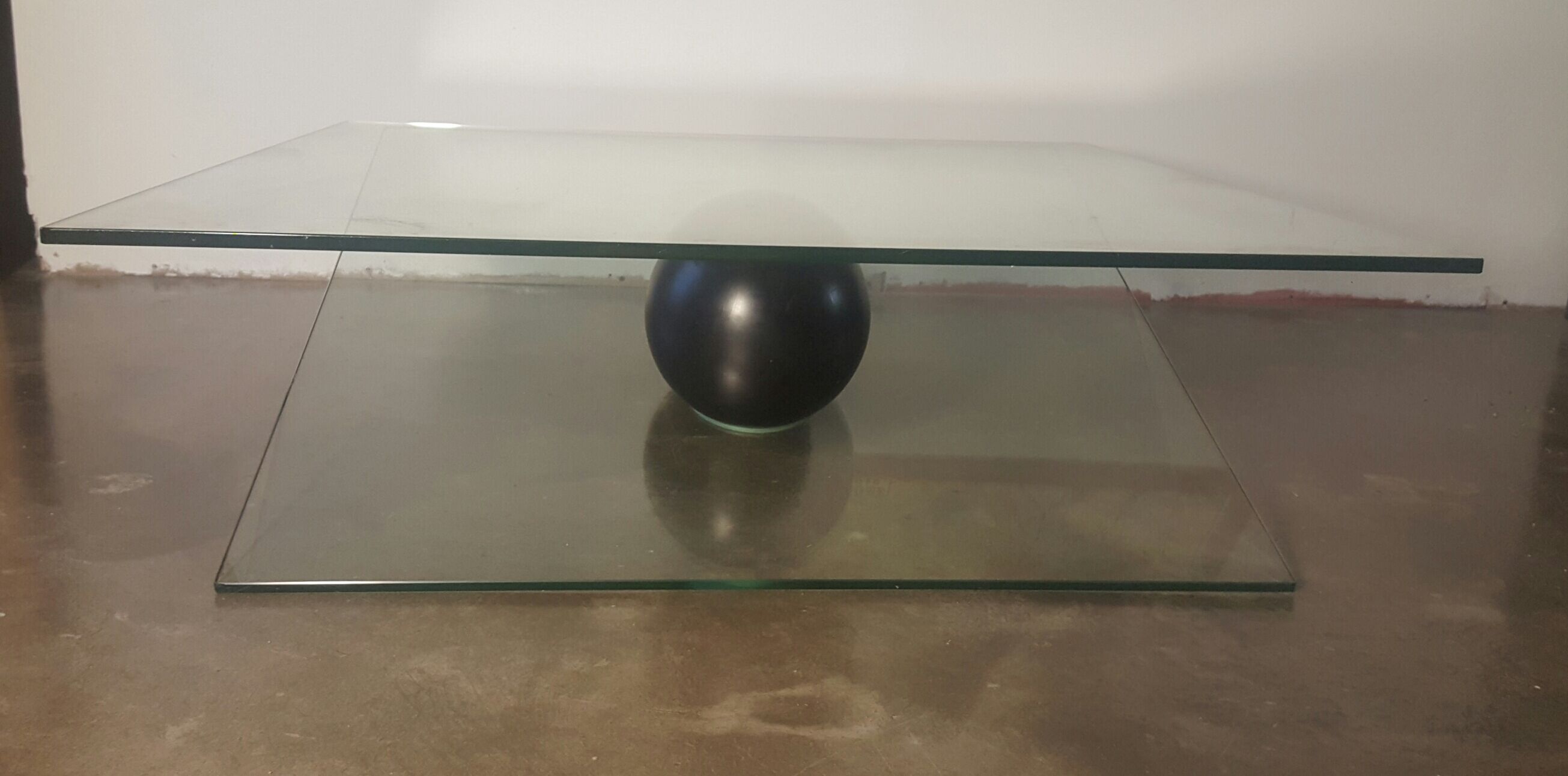 Roche Bobois glass coffee table