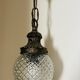 Brass pineapple pendant light