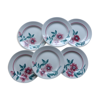 6 Sarreguemines dessert plates, Monceau model 200215