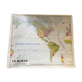 Pedagogical map, the world of vegetation