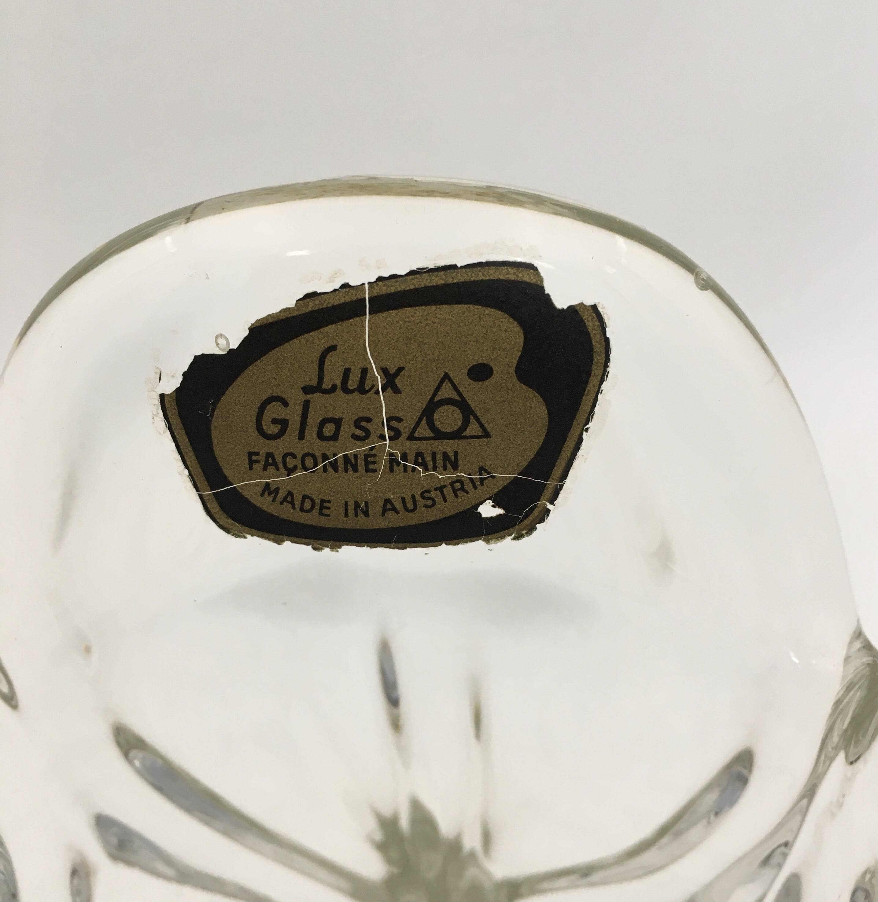 Lux Glass vase, Austria - 1960s