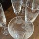 6 crystal champagne flutes from Saint-Louis – antique floral engraved model