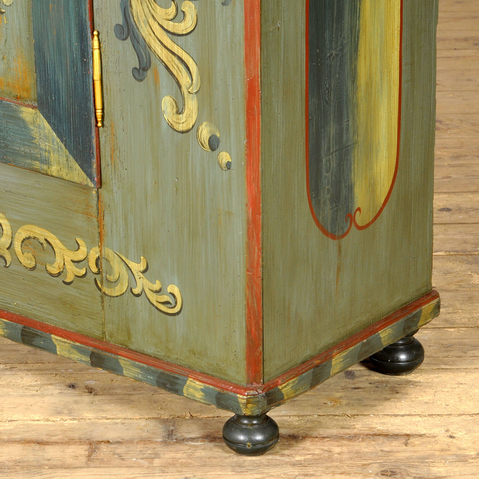 Antique german hand painted cabinet, circa 1850